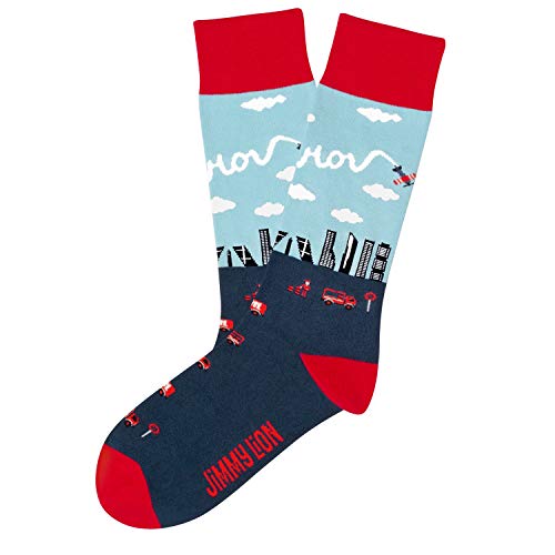 Jimmy Lion Calcetines Mahou Skyline - Azul Talla 41-46 en algodón peinado. Media Caña.