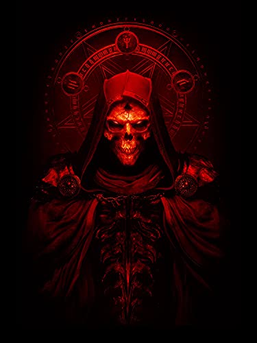 JINX Diablo II: Resurrected Blood to Spill - Camiseta gráfica para hombre, Negro, Small