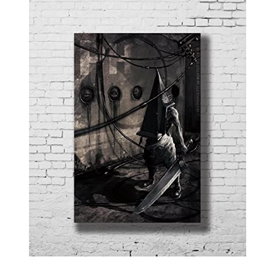 JLFDHR Póster y pintura de 59,8 x 89,9 cm sin marco de regalo Silent Hill – Pyramid Head Game Art Poster Decoración para el hogar