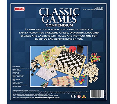 John Adams Ideal Classic Games - Lote de juegos de mesa clásicos (instrucciones en inglés) , color/modelo surtido