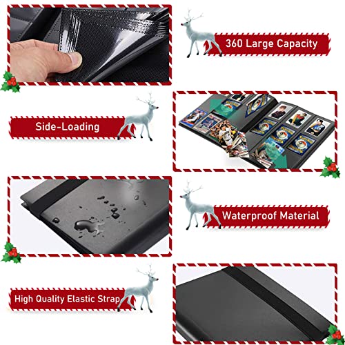 JOLIGAEA Álbumes para Cartas Coleccionable 9 Bolsillos, 20 Páginas Álbum Colección Tarjetas, Colección Cartas Coleccionables para 360 Tarjetas, Álbum Coleccion Impermeable para Pokémon, Yugioh