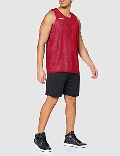 Joma Aro Basketball Reversibil Camiseta, Hombres, Rojo-Blanco, L