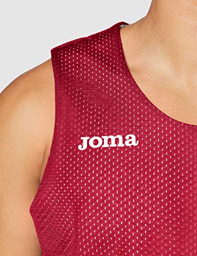Joma Aro Basketball Reversibil Camiseta, Hombres, Rojo-Blanco, L