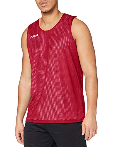 Joma Aro Basketball Reversibil Camiseta, Hombres, Rojo-Blanco, L