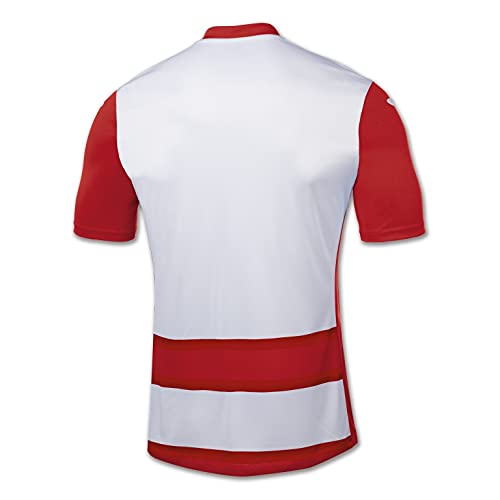 Joma Europa III Camiseta de Juego Manga Corta, Hombres, Rojo/Blanco, S