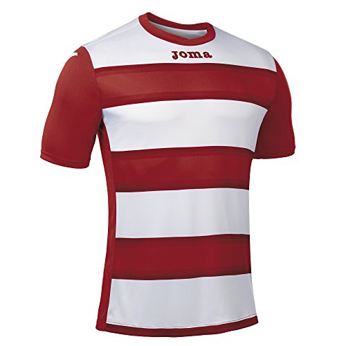 Joma Europa III Camiseta de Juego Manga Corta, Hombres, Rojo/Blanco, S