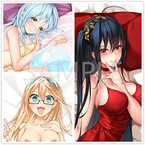 JorFeDri Senran Kagura Shinovi Versus fundas de almohada, Tricotón de dos vías: 85 % poliéster, 15 % elastano., Pt-2wy-bianti, 100x34（Two Way)