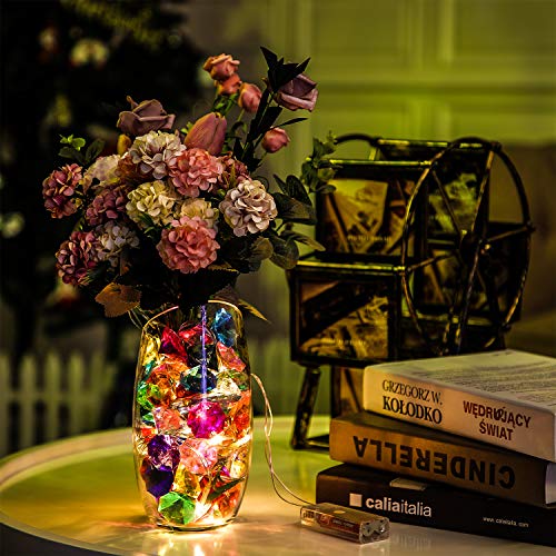 Joyas GemasDiamante de Acrílico Conjunto de Gemas Favores de Fiesta de Buscar del Cofre del Tesoro de Pirata, 25 Quilates Grandes Gemas de Acrílicas de Multicolores (45)