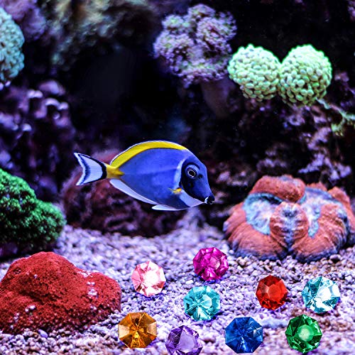Joyas GemasDiamante de Acrílico Conjunto de Gemas Favores de Fiesta de Buscar del Cofre del Tesoro de Pirata, 25 Quilates Grandes Gemas de Acrílicas de Multicolores (45)