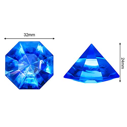 Joyas GemasDiamante de Acrílico Conjunto de Gemas Favores de Fiesta de Buscar del Cofre del Tesoro de Pirata, 25 Quilates Grandes Gemas de Acrílicas de Multicolores (45)