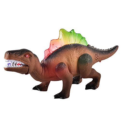 JOYIN 2 Pack T-Rex Caminando Dinosaurio, Juguetes de Dinosaurio con Luces y Sonidos