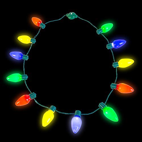 JOYIN 6 Piezas Diadema y Collar con Luces LED de Navidad con 6 Modos de Intermitencia, Accesorios para Suministros de Fiesta de Navidad