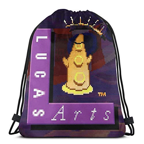 JS-BA Maniac Mansion - Day of The Tentacle #02 Sport Sackpack Mochila con cordón Saco de Bolsa de Gimnasio