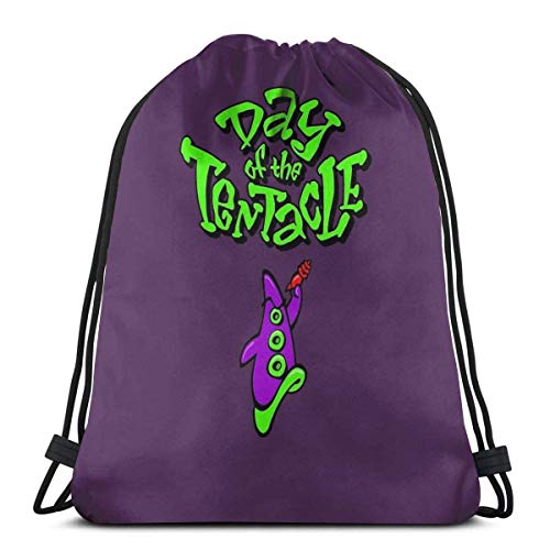 JS-BA Maniac Mansion - Day of The Tentacle Sport Sackpack Mochila con cordón Saco de Bolsa de Gimnasio