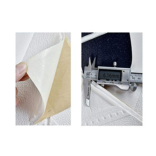 JU FU Papel pintado Fondo de pantalla, XPE material 3D estéreo imitación teja pegatinas de pared gruesa anticolisión impermeable simple moderno de la pared de techo Decoración 10 hojas, 7 colores @@