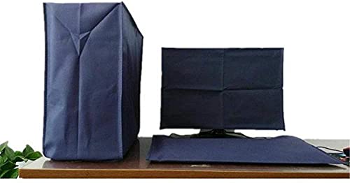 Juego de 3 piezas de cubierta de polvo de CPU para computadora de escritorio PC CPU Tower Protector Monitor+Teclado+PC host ordenador PC a prueba de polvo Fundas de computadora Caso-24 ''Monitor_Set