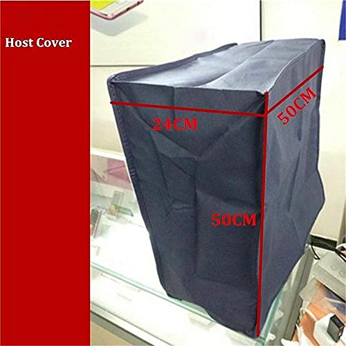 Juego de 3 piezas de cubierta de polvo de CPU para computadora de escritorio PC CPU Tower Protector Monitor+Teclado+PC host ordenador PC a prueba de polvo Fundas de computadora Caso-24 ''Monitor_Set