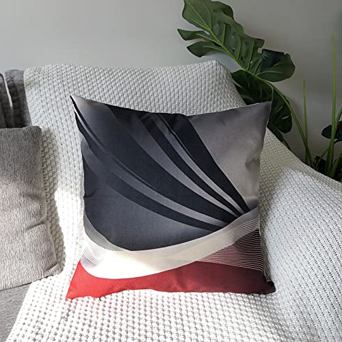 Juego de 4 Fundas Cojines 45x45 linaza Modernas Cojines Decoracion para Sofa (Abstracto)