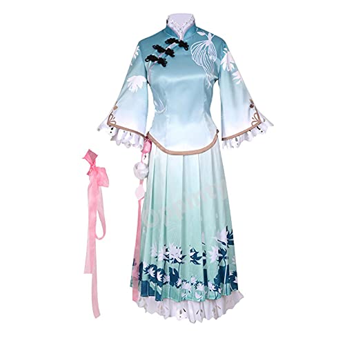 Juego de anime Honor of Kings Poetry Jiangnan Xi Shi skin cosplay disfraces Hanfu Outfits S Blue