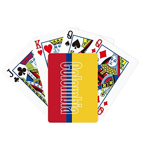 Juego de cartas mágicas con nombre de bandera de Colombia