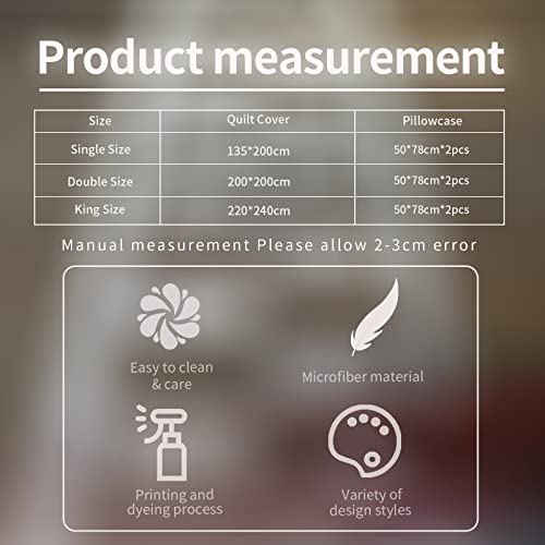 Juego de funda nórdica de matrimonio modelo de bici de ciudad, de microfibra, juego de funda nórdica de matrimonio de 220 x 240 cm y 2 fundas de almohada de 50 x 80 cm