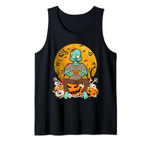 Juego de juegos de jugador de zombis de Halloween Camiseta sin Mangas