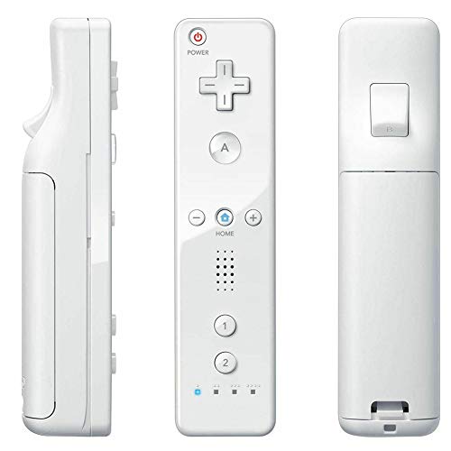 Juego de mando a distancia y Nunchuck compatible con Nintendo Classic Wii Games, juego de 1, mando a distancia Wii con integrado Motion Plus y Nunchucks – Blanco