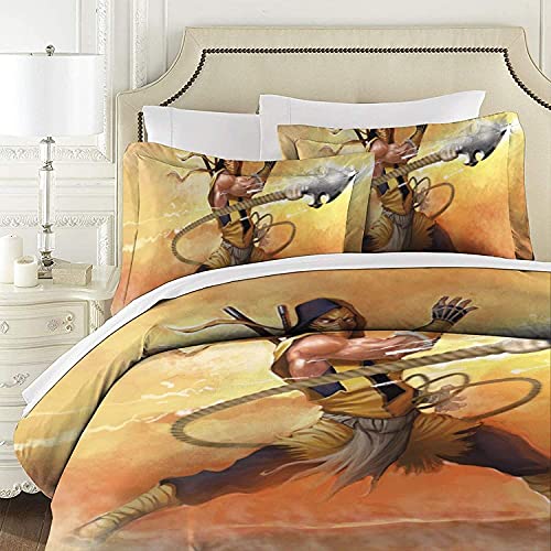 Juego de ropa de cama infantil Mortal Kombat, MK 11, con logo de dragón, juego de ropa de cama, regalo para niños, Scorpion Raiden, Sub-Zero, Shao, Kahn Kahn (5,155 x 200 cm + 50 x 75 cm x 2)