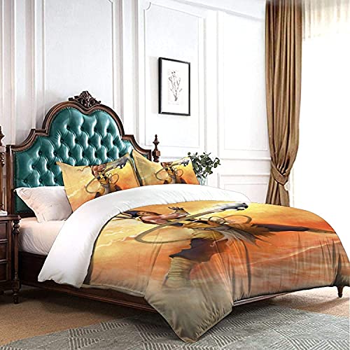 Juego de ropa de cama infantil Mortal Kombat, MK 11, con logo de dragón, juego de ropa de cama, regalo para niños, Scorpion Raiden, Sub-Zero, Shao, Kahn Kahn (5,155 x 200 cm + 50 x 75 cm x 2)