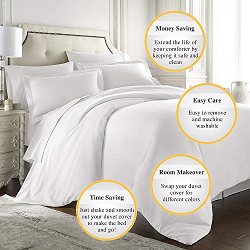 Juego de sábanas de caza de 3 piezas Juego de funda nórdica, diseño de emblema de Deer Hunt Pines con montañas nevadas de asta de silueta, juego de fundas de edredón / Qulit de 3 piezas con 2 fundas d