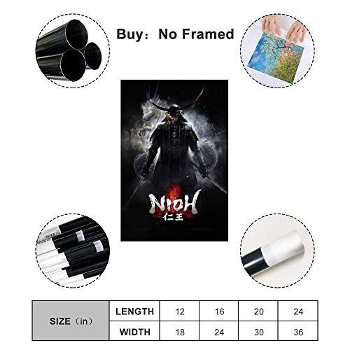 Juego NIOH 6 lienzos para decoración de pared de 60 x 90 cm, estilo Unframe-style1