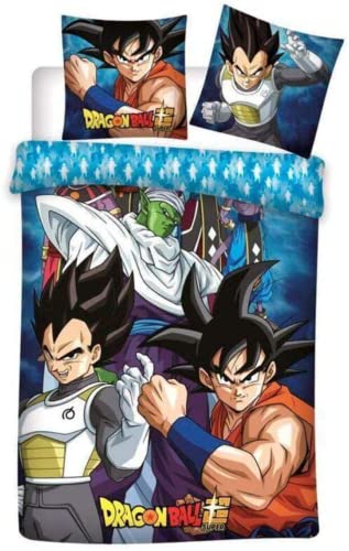 Juego Ropa de Cama 90cm Dragon Ball Super: Funda de Nórdico y Funda de cojín