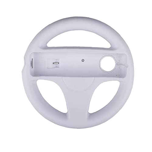 Juego Volante y 2 ruedas de dirección, traje de ruedas de dirección para Mario Kart Wii, traje para Mario Kart Racing Wheel Fit para Nintendo Wii (White) Por Mednkoku