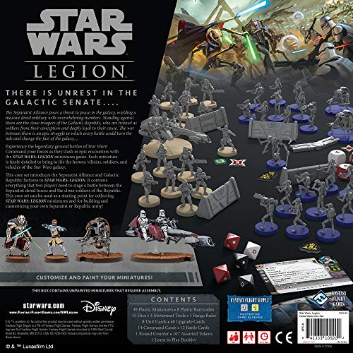Juegos de masas atómicas | Star Wars Legion: Clone Wars Core Set | Expansión de Unidades | Juego de miniaturas | Edades 14+ | 2 Jugadores | 90 Minutos de Tiempo de Juego