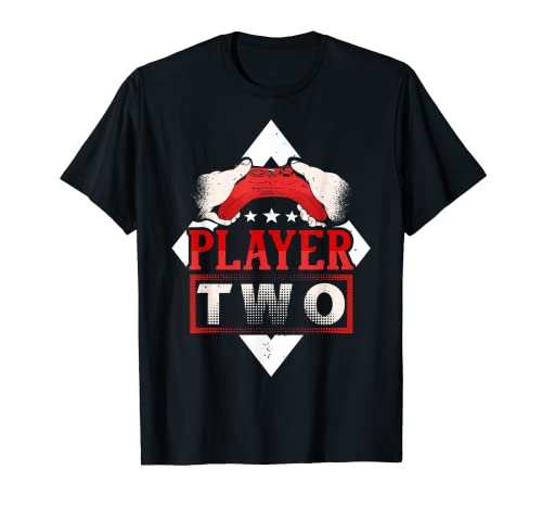Jugador Dos Gamer Amigos De Juego De Video Grupo Camiseta