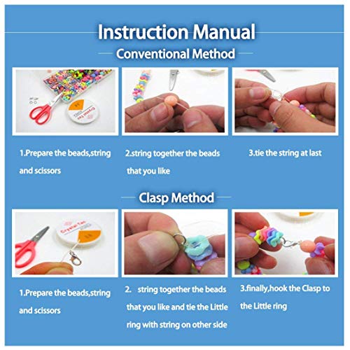 Juguete de Cuentas de Niños DIY, Cuentas Coloridas para Hacer Joyas para Niños Pulseras de Bricolaje Cuentas de Collares