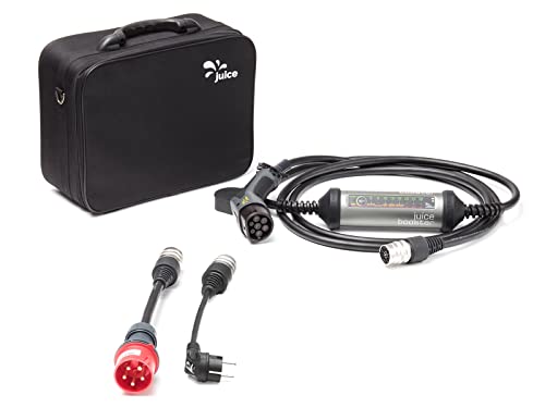 Juice Booster 2 Cargador Portátil - 22kW, 32A, Wallbox Tipo 2, vehículos eléctricos e híbridos | Basic Set Incl. Adaptador CEE32 y Schuko 7/7 (EU)