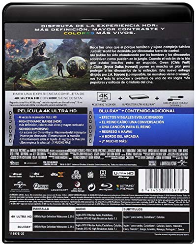 Jurassic World 2 El Reino Caido (4K UHD + BD) [Blu-ray]