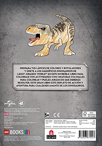 JURASSIC WORLD LEGO. JUEGA Y COLOREA