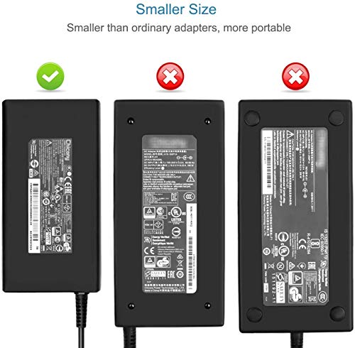 Juyoon Slim 180 W 150 W - Cargadores de alimentación para MSI GF65 GF75 GS66 WS75 GS75 GS65 GS73 GS63 GS73VR GS63VR GS43VR GE62 GE72 Creator 17M 15M 15 Bravo 17 15 FSP180-AJBN3 adp-180tb f a17-180p4a