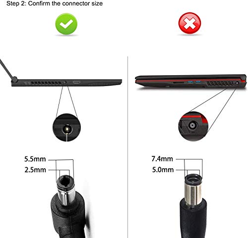 Juyoon Slim 180 W 150 W - Cargadores de alimentación para MSI GF65 GF75 GS66 WS75 GS75 GS65 GS73 GS63 GS73VR GS63VR GS43VR GE62 GE72 Creator 17M 15M 15 Bravo 17 15 FSP180-AJBN3 adp-180tb f a17-180p4a