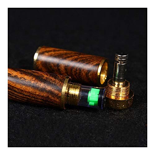 JYSLI Sólidos Ébano de Madera Natural del Tubo de Humos Doble Filtro del Cigarrillo Titular Tubos Patrones Tigre Skins Fumadores Artículos de Fumar excelente (Color : Brown)