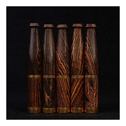 JYSLI Sólidos Ébano de Madera Natural del Tubo de Humos Doble Filtro del Cigarrillo Titular Tubos Patrones Tigre Skins Fumadores Artículos de Fumar excelente (Color : Brown)