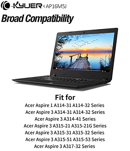 K KYUER 37Wh AP16M5J Batería para Acer Aspire 1 A114-31-C4HH A114-31-C0GD A114-31-C1HU A114-31-C76W Aspire 3 A314-31-C0SG A314-31-COSG 315-21-95KF A315-51-51SL Aspire 5 A515-51-75UY ES1-523-24CW