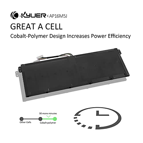 K KYUER 37Wh AP16M5J Batería para Acer Aspire 1 A114-31-C4HH A114-31-C0GD A114-31-C1HU A114-31-C76W Aspire 3 A314-31-C0SG A314-31-COSG 315-21-95KF A315-51-51SL Aspire 5 A515-51-75UY ES1-523-24CW