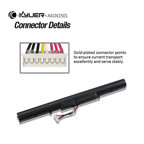 K KYUER A41N1501 Batería para ASUS Rog N552V N552VX N552VW N752V N752VX N752VW GL752V GL752VL GL752VW GL752VL-T4037T GL752VW-DH71 DH74 N552VW-FI202T N552VW-FW171T FY147T FY094T N752VX-GC218T GC190T