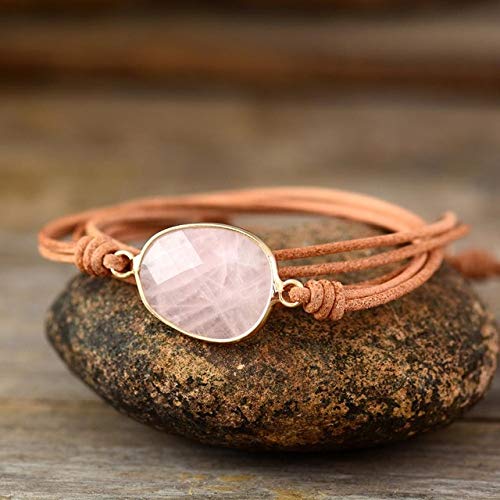 K-ONE Pulsera de Abrigo de Gama Alta Piedras Naturales Boho Pulsera de Amistad Larga Pulseras de declaración Regalos de Mujer
