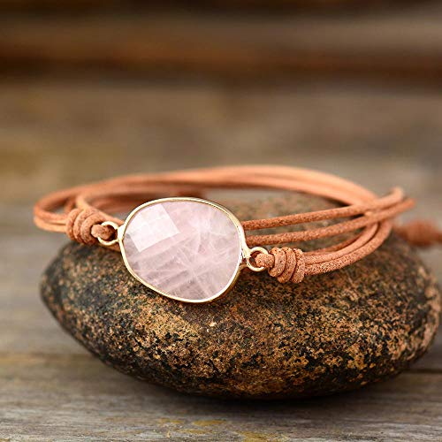 K-ONE Pulsera de Abrigo de Gama Alta Piedras Naturales Boho Pulsera de Amistad Larga Pulseras de declaración Regalos de Mujer