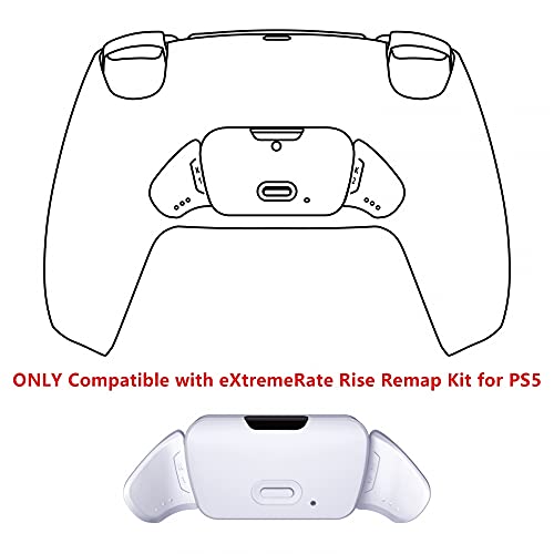 K1 K2 Botón de Repuesto con Carcasa de Botón para PS5 Control Rise Remap Kit de eXtremeRate-El Mando & Rise Remap Board No Incluido(Solido Blanco)