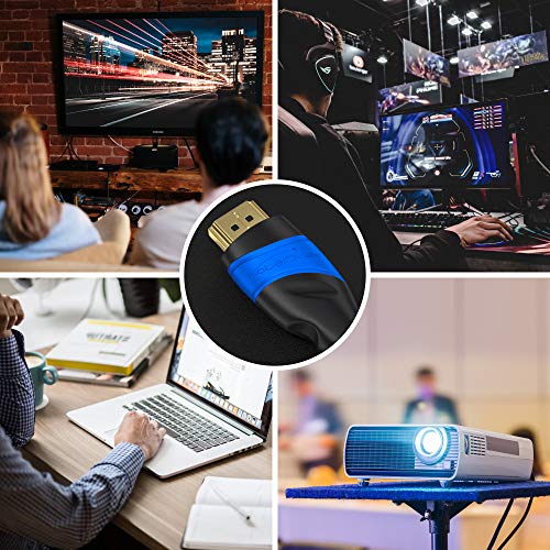 KabelDirekt – 0,25m – Cable HDMI 4K (4K@120Hz/4K@60Hz para una Espectacular Experiencia Ultra HD – High Speed con Ethernet, Compatible con 2.0/1.4, Blu-ray/PS4/PS5/Xbox Series X/Switch, Negro)